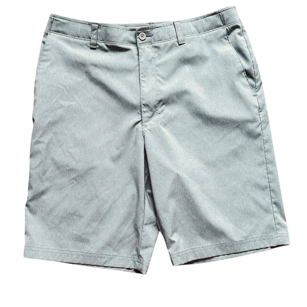 NICKLAUS gray stretch flat front casual golf shorts size 34